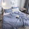 Summer Solid Color Bubble Gauze Washed Summer Quilt Home Single/Double Stylish Simple Skin-Friendly Cooling Air-Condition Thin Comforter