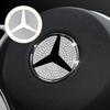 Cfxzpm1 A C E S Clasaa 45/49mm Car Steering Wheel Emblem Crystal Diamond Sticker For Mercedes Benz A B C E Class GLA CLA GLC GLK GLE Ser