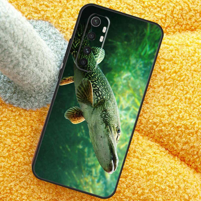 Pike Fish Fishing Bait Case For Xiaomi 15 14 Ultra 13T 14T 15T 17 Pro Max Cover For POCO X7 F8 Pro X3 X5 X6 F5 F6 F7