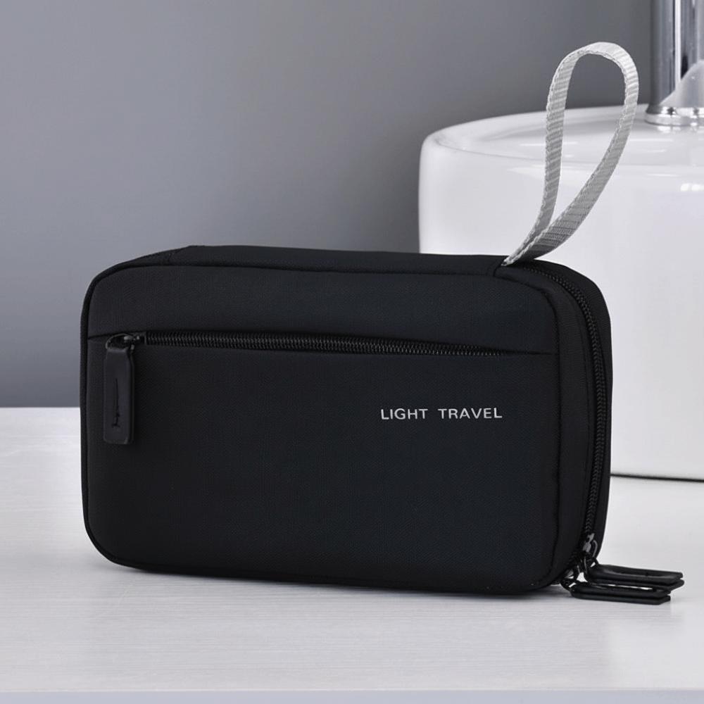 

Multifunctional Portable Toiletry Bag Durable Men Makeup Bag Travel Use Black S