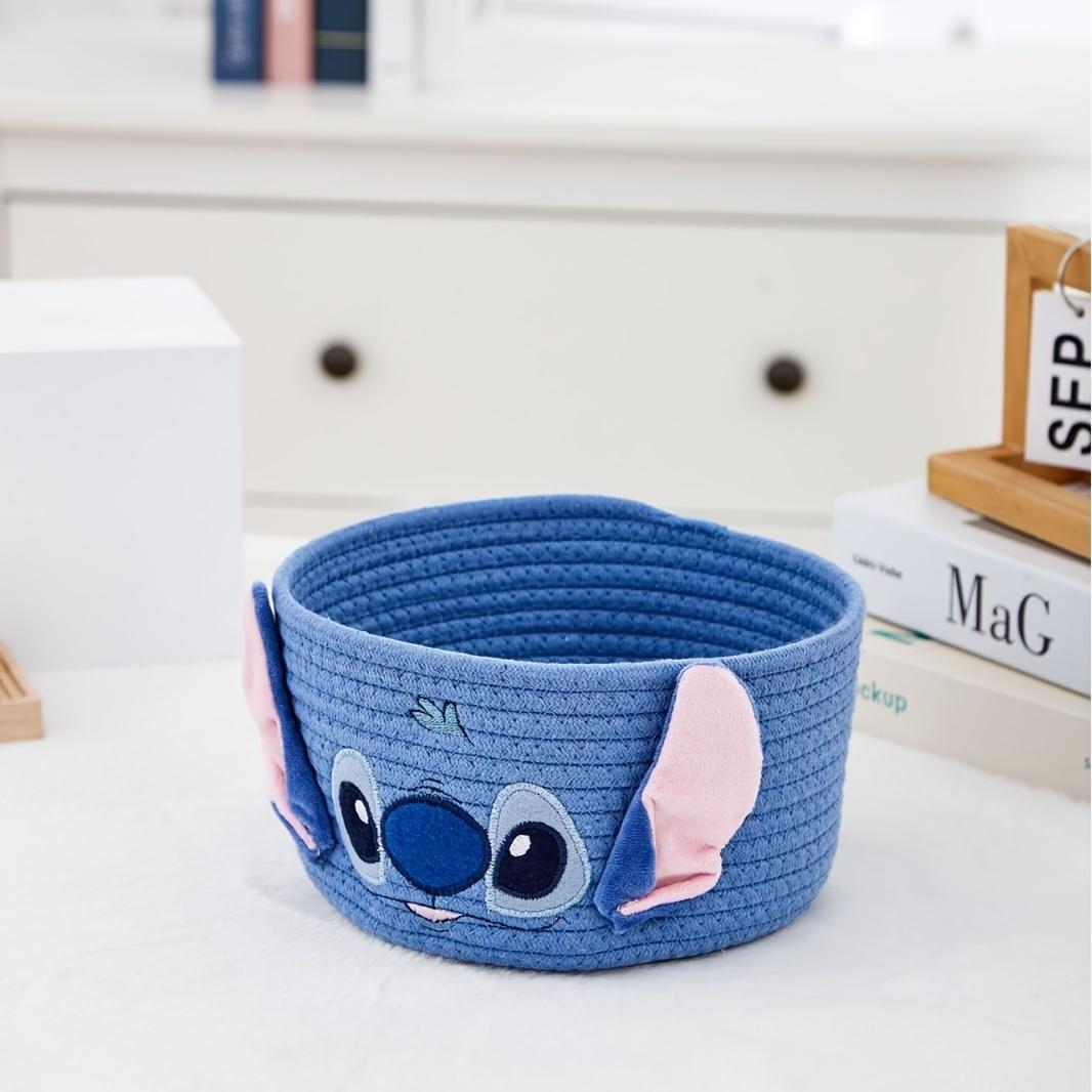 1 шт Корзина для хранения Стич Большая вместимость Штабелируемый органайзер с яркими мультяшными узорами Прочная смесь полиэстера и спандекса Студенты Полочные корзины 1889₽