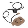 Motorcycle Unilateral Headset Military Headphone with Finger Microphone and U94 for 3.5mm Mobile