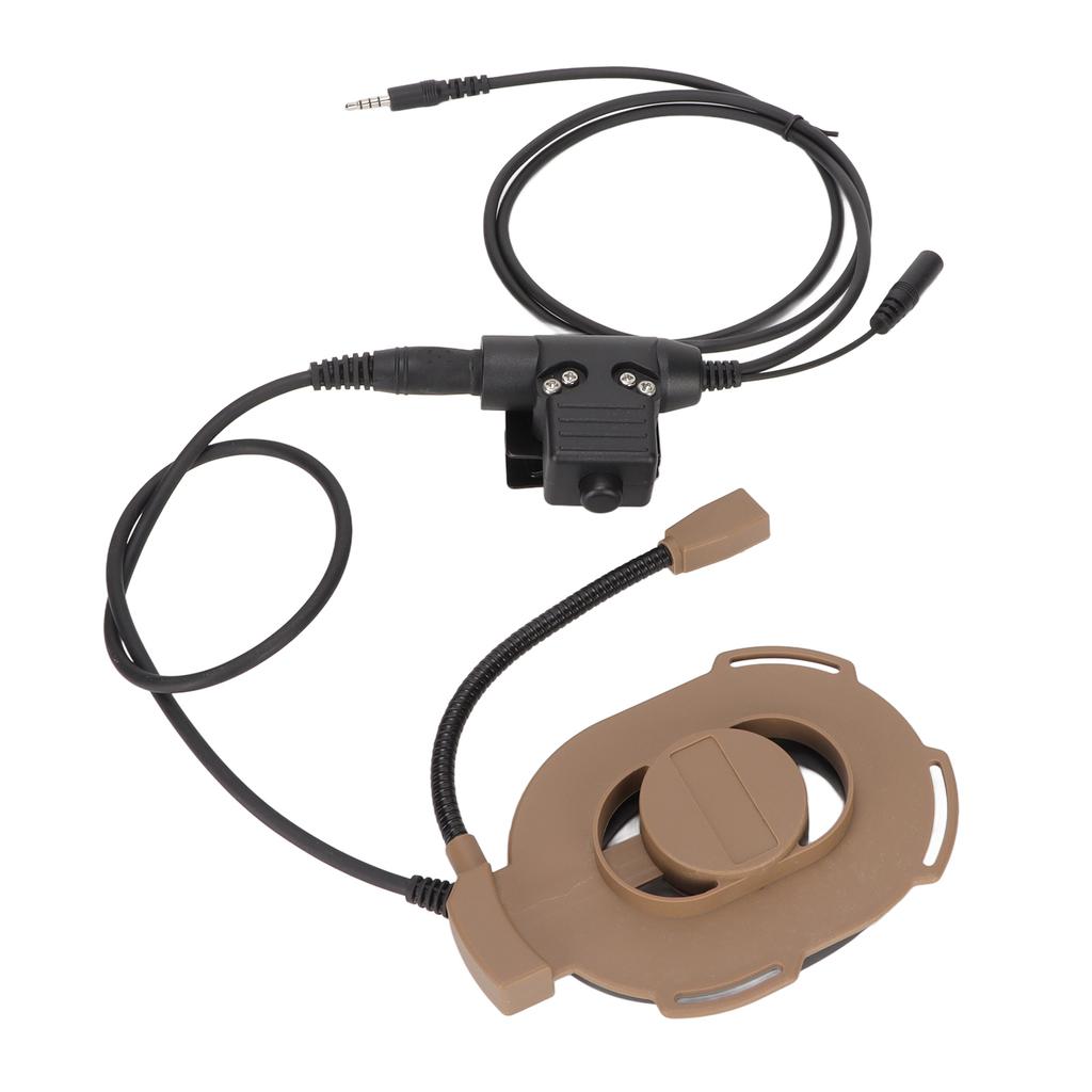 Motorcycle Unilateral Headset Military Headphone with Finger Microphone and U94 for 3.5mm Mobile