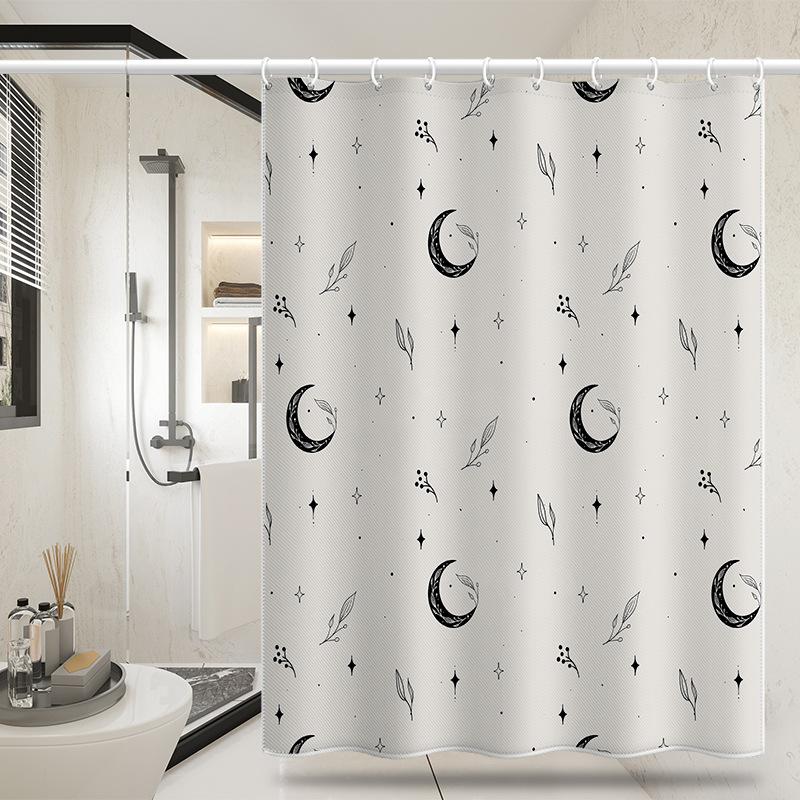 Koupelna zesílená vodotěsná záclona odolná proti plísním sprchový závěs Sprchový oddíl Závěs Sprchový závěs Koupelnový závěs Bez perforace