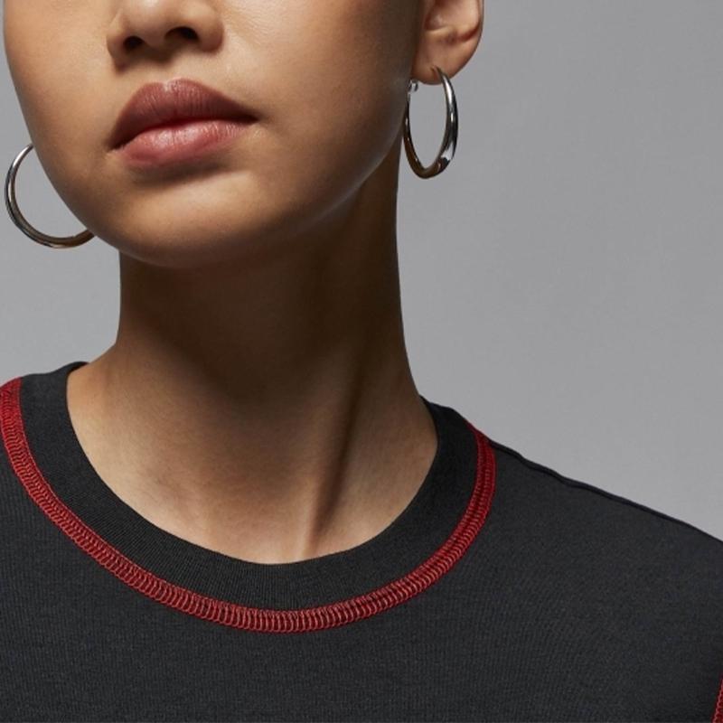 Nike Ss Slim Crew Graphic Tee Women Tops Black IB2921010