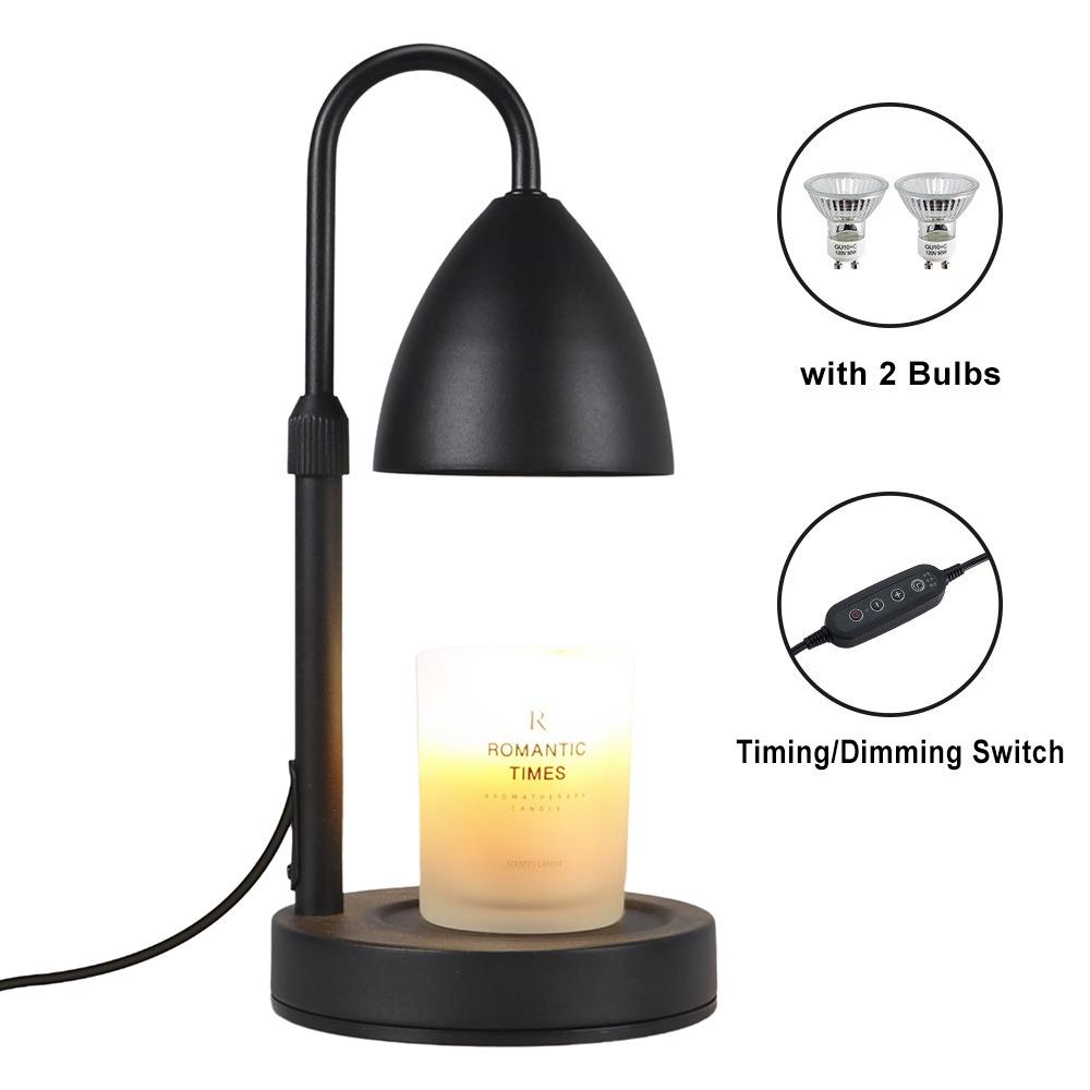 with Timer Dimmer Candle Warmer Lamp Bedroom Home Decor Adjustable Height Wax Melter with 2 Bulbs Aromatherapy Lamp