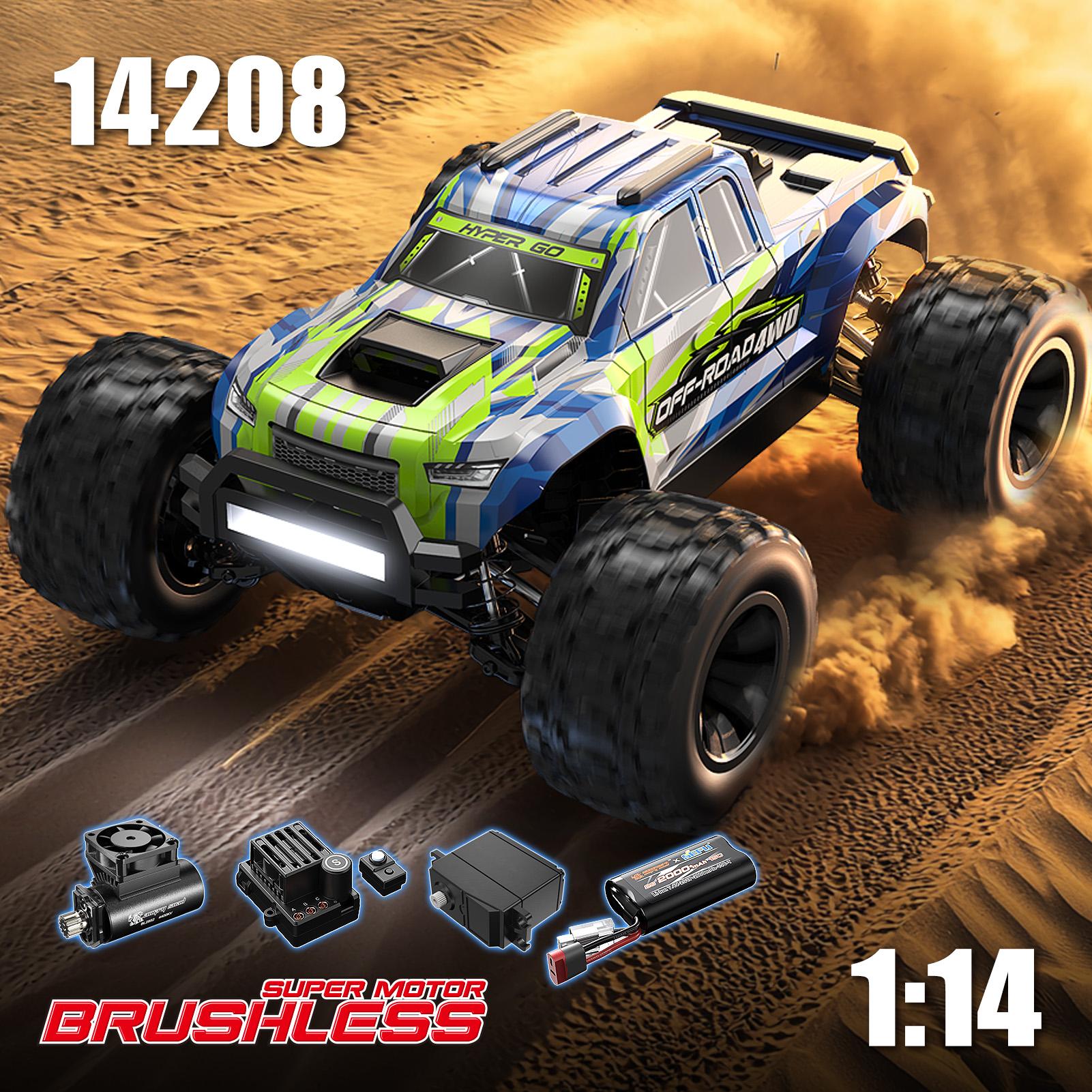 

Meijiaxin 14208 high-speed remote control off-road vehicle brushless drift racing car large proportion electric toy car