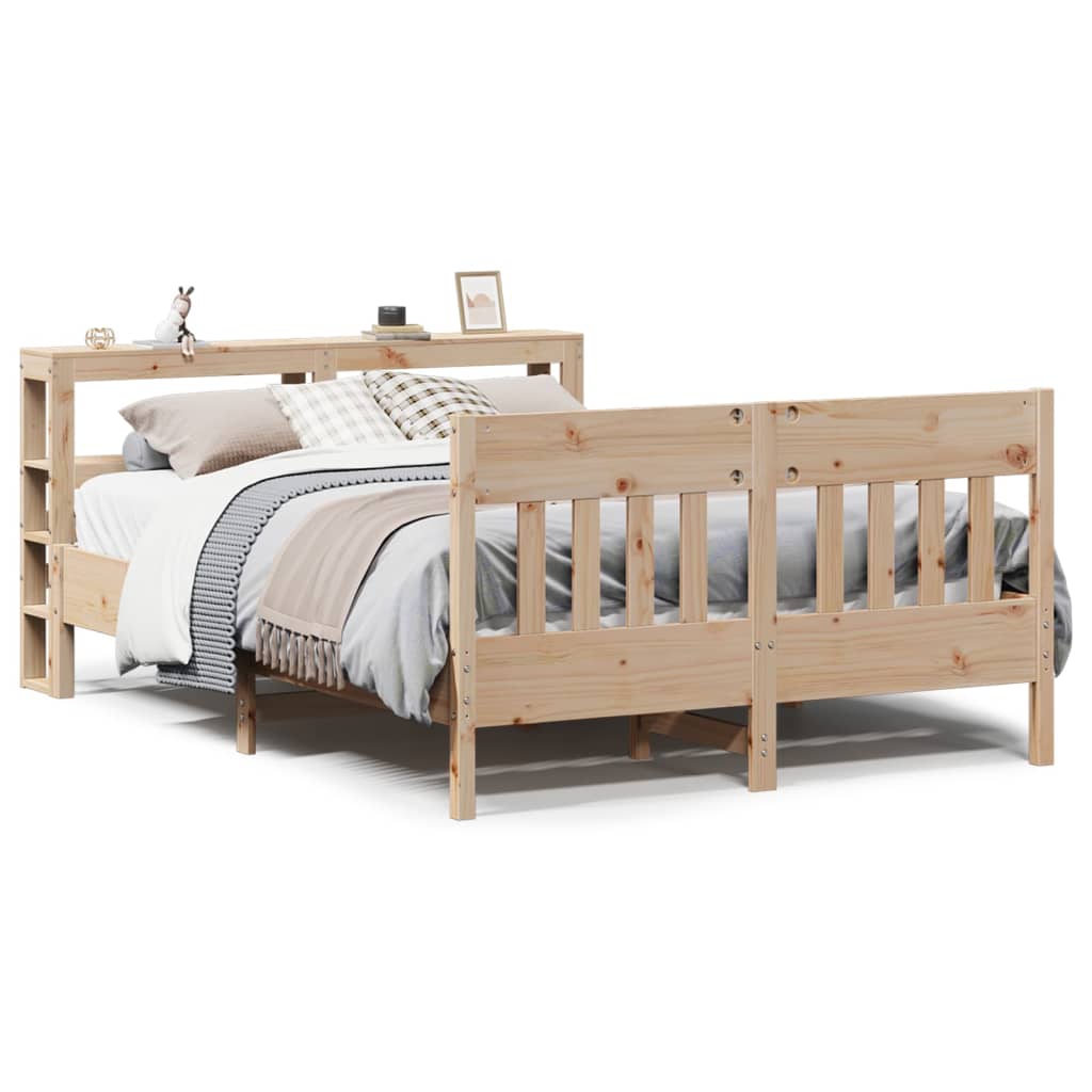 Solid Wood Bed without Mattress 120 x 190 cm Pine Wood
