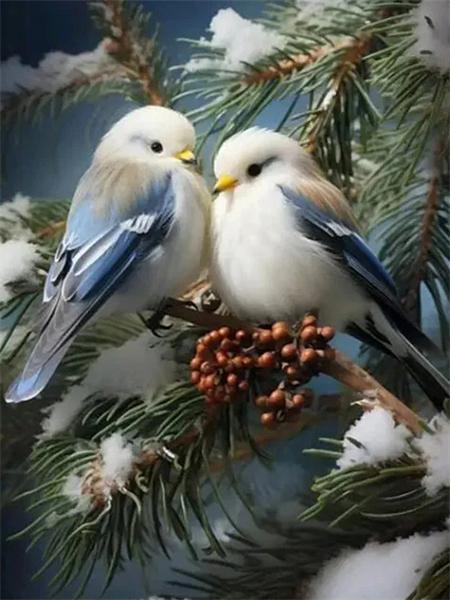 Diamond Art Painting Bird Animal 5D Diy Embroidery Mosaic Tree Snow Full Square Round Handmade Home Decor