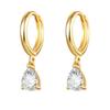 Fashion Stainless Steel Crystal Zircon Drop Earrings For Women Punk Wedding Jewelry Girl Friendship Gifts