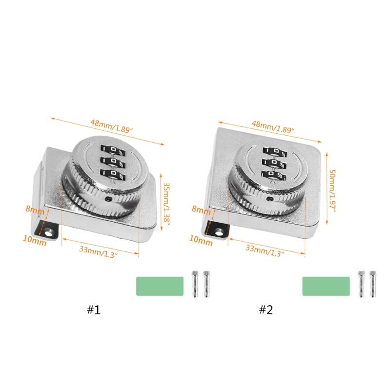 3Digit Combination Cabinet Lock Mechanical Password Lock for Drawer, Cabinet