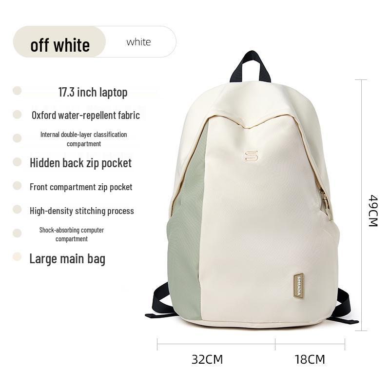 

Trendy Japanese-Style Backpack: Unisex Double Shoulder Bag with Printed Logo for University Students