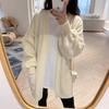 Solid Color Soft Knit Women's Oversized Cardigan - Cozy Autumn/Winter Edition