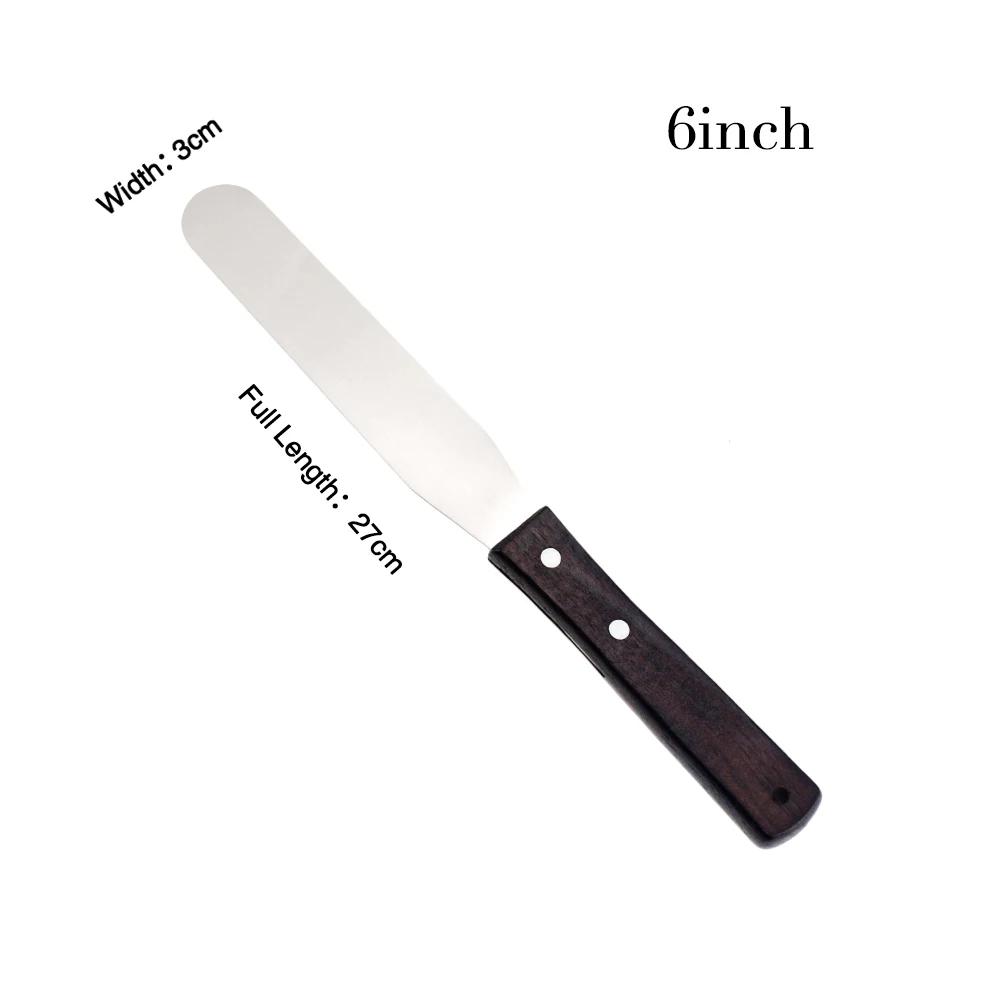 Cake Spatula with Wooden Handle Stainless Steel Baking Tool for Cupcakes Fondant Icing Kitchen Decorating and Pastry Making