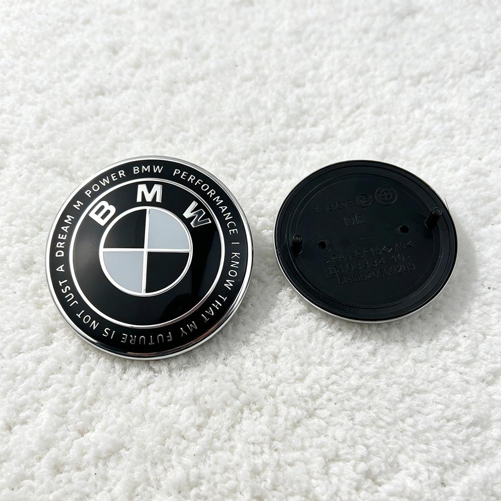 2Pcs 82mm 74mm 50th anniversary car Front Hood Emblem Trunk Rear badge logo For BMW E46 E39 E36 E87 E90 E91 F20 E53 M3 X3 X5 G30 CF54F