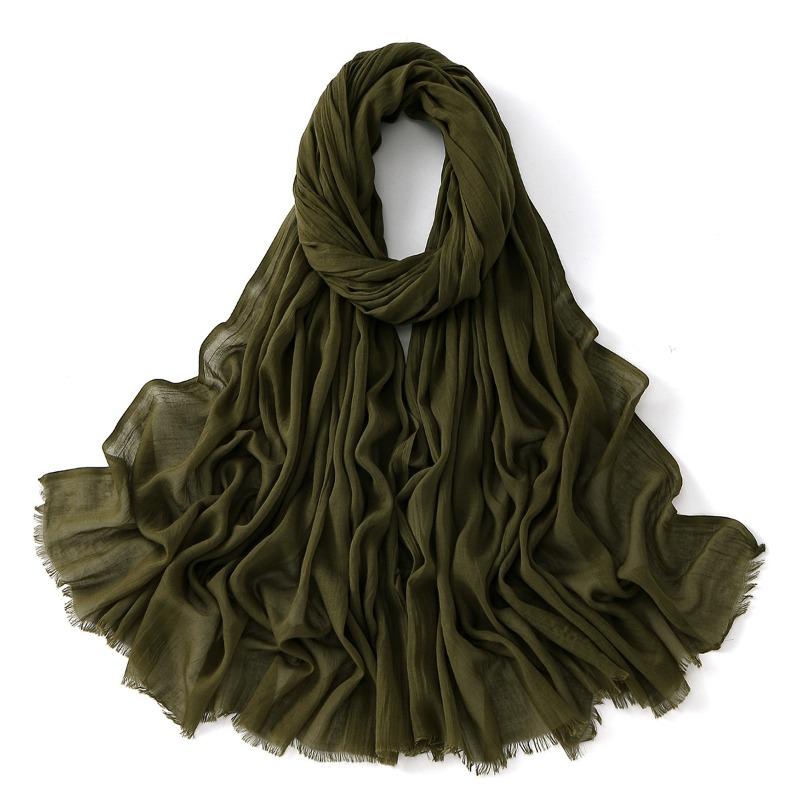 

Летний новый легкий и дышащий шарф большого размера, горячо продаваемый, популярный однотонный, простой и универсальный этнический платок для головы женский 180*95cm