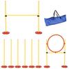 Dog Agility Equipment Training Portable Obstacle for Pet w/Adjustable Hurdles, Jumping Ring, Weave Poles