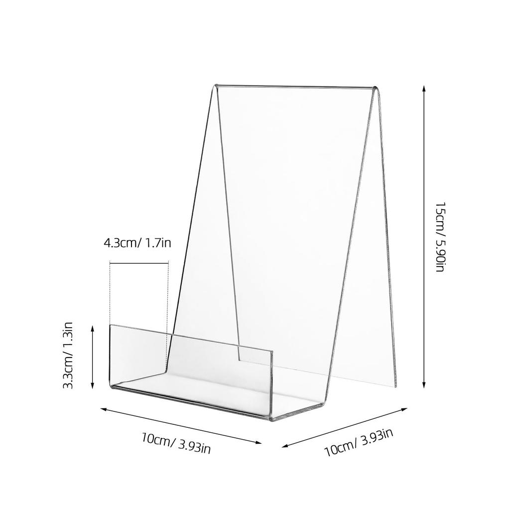 Set of 5 Clear Acrylic Book Tabletop Book Book Display Bookshelf School Stationery Gift Stands, Bookends, Stands, Stands, Decor, Library, Office,