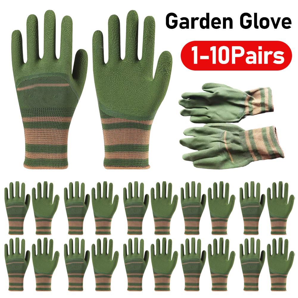 1-10pairs Professional Working Protective Gloves For Men/Women Garden Pruning Glove Breathable Waterproof  Labor Gloves