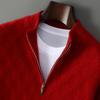 Herren Kaschmirwolle Reißverschluss Pullover - Hochwertige Business Casual Strickware