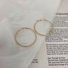 New Arrival Fancy Elegant Earrings Circle Titanium Steel Color Retention Exaggerated Fashionable Minimalist Big Circle Earrings Fashion Ring