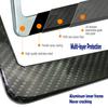 Aootf Carbon Fiber License Plate Frame- Handcrafted of 100% Real Carbon Fiber Cloth Wrap Stainless Steel Frame | Rustproof License Plate Screws with