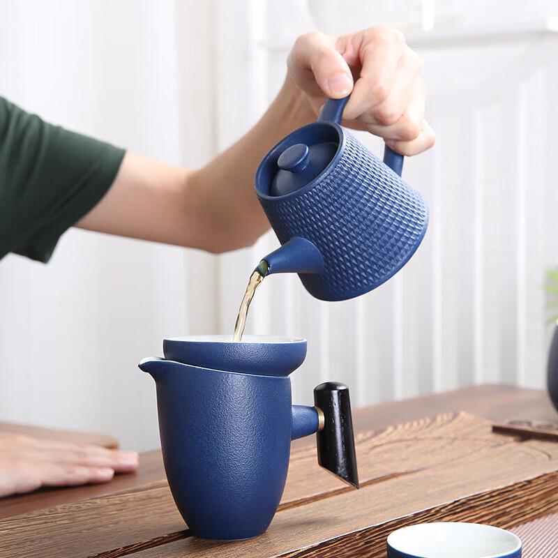 Stone Glaze Ceramic Tea Set (3D Pot)