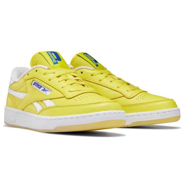 Prince x Reebok Club C Revenge Stinger Gelb Unisex Sneaker Schuhe-Weiß Hell-Kobalt GY8054