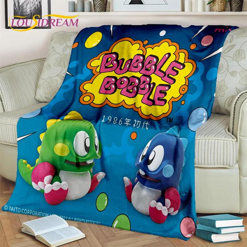 Cartoon Bubble Bobble Game Gamer 3D Blanket,Soft Throw Blanket for Home Bedroom Bed Sofa Picnic Travel Office Cover Blanket Kids