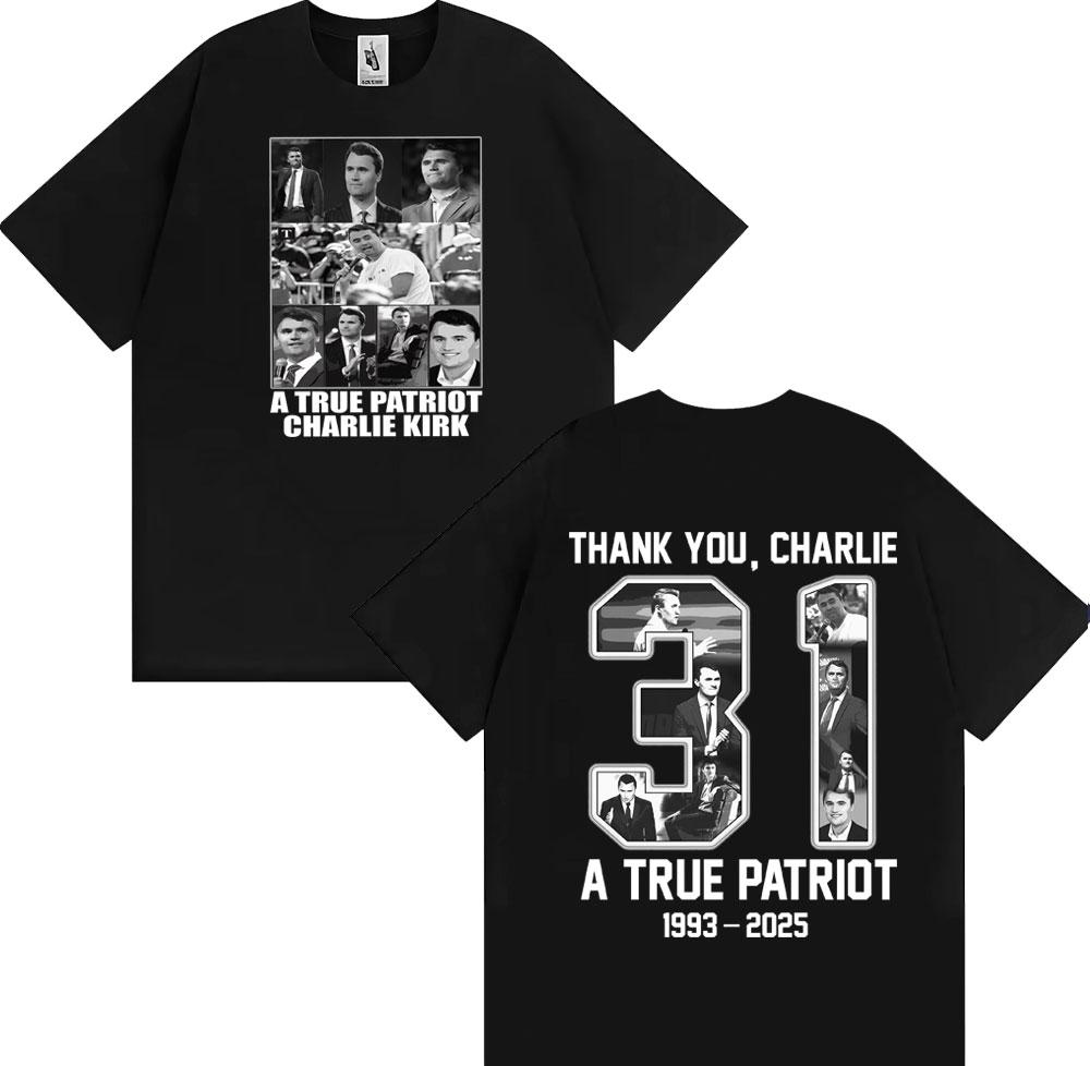 Prayers Up for Charlie Kirk Freedom T Shirt Unisexs Clothing Harajuku Y2k High Street Tshirts Unisex Casual Comfort Oversized Tshirt