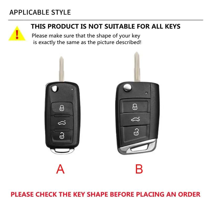 2025 New Car Flip Remote Key Fob Case Cover Protector Holder Shell For Skoda Octavia A5 A7 Fabia Superb Kodiaq Karoq Keychain Ac