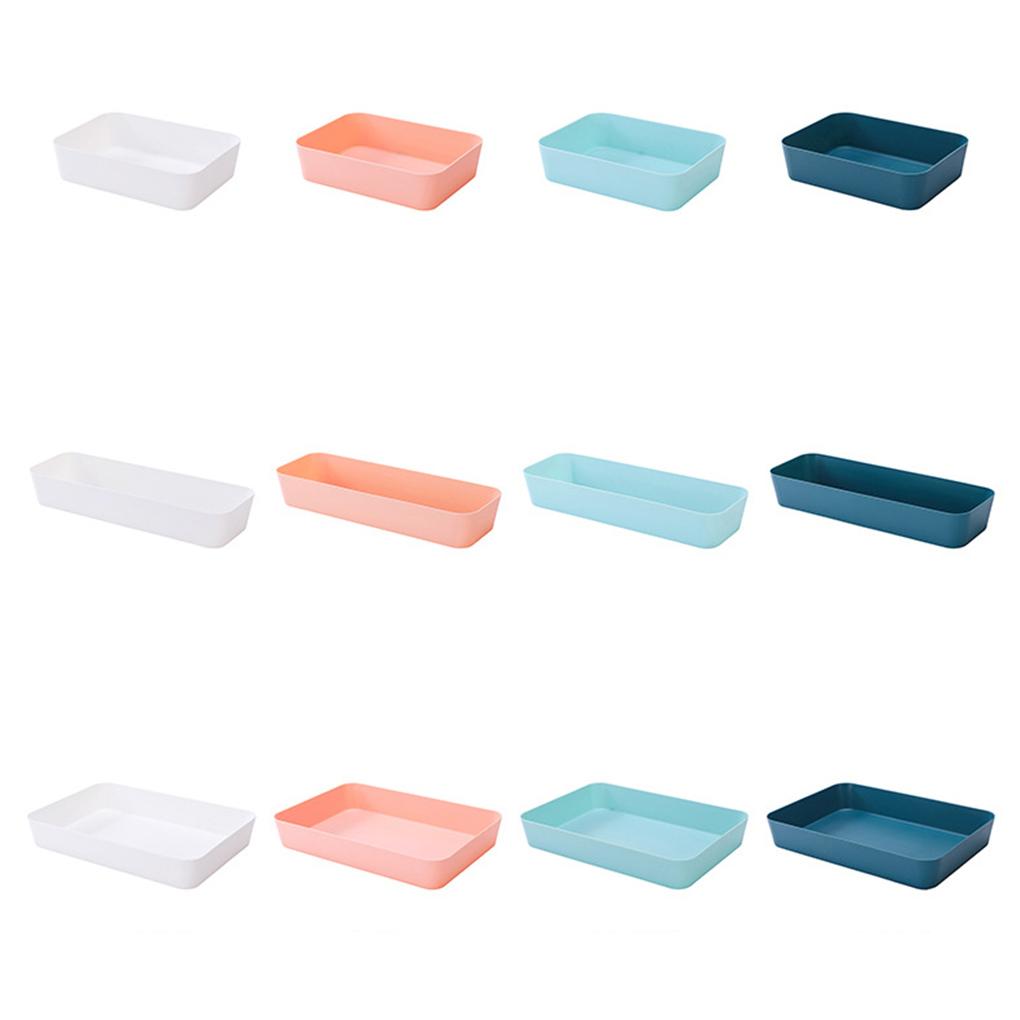 Drawer Separated Storage Box Kitchen Tableware Small Box Rectangular Plastic Desktop Cosmetics Organizer