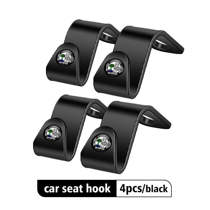 4pcs Car Rear Seat Hook Storage Hanger Organizer Accessories For Mercedes Benz AMG C180 C300 W124 W176 W177 C200 C260 GLC CLE