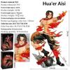 Action Figures One Piece Flower Flower Flame Ace Tip Smile Scene Gk Statue Model Desktop Ornament Decoration For Fans