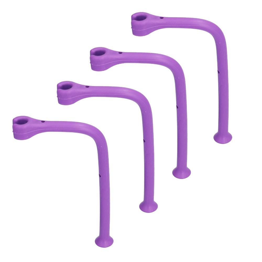 4PCS Heat Resistant Wine Glass Holder Adjustable Purple Silicone Wine Glass  Home Bar