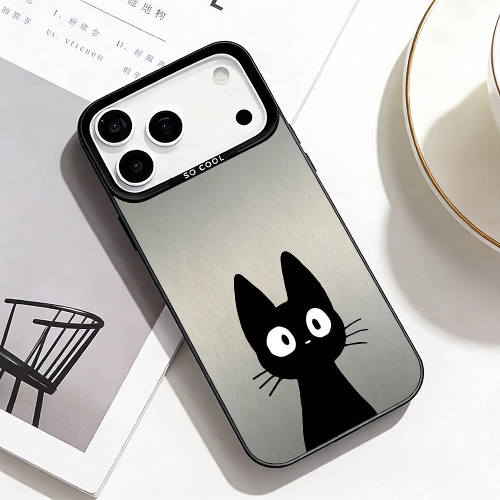 

Black and White Minimalist Print Phone Case For iPhone17,16,15,14,13,12,Pro Max Black Colorful Phone case iPhone11PROMAX