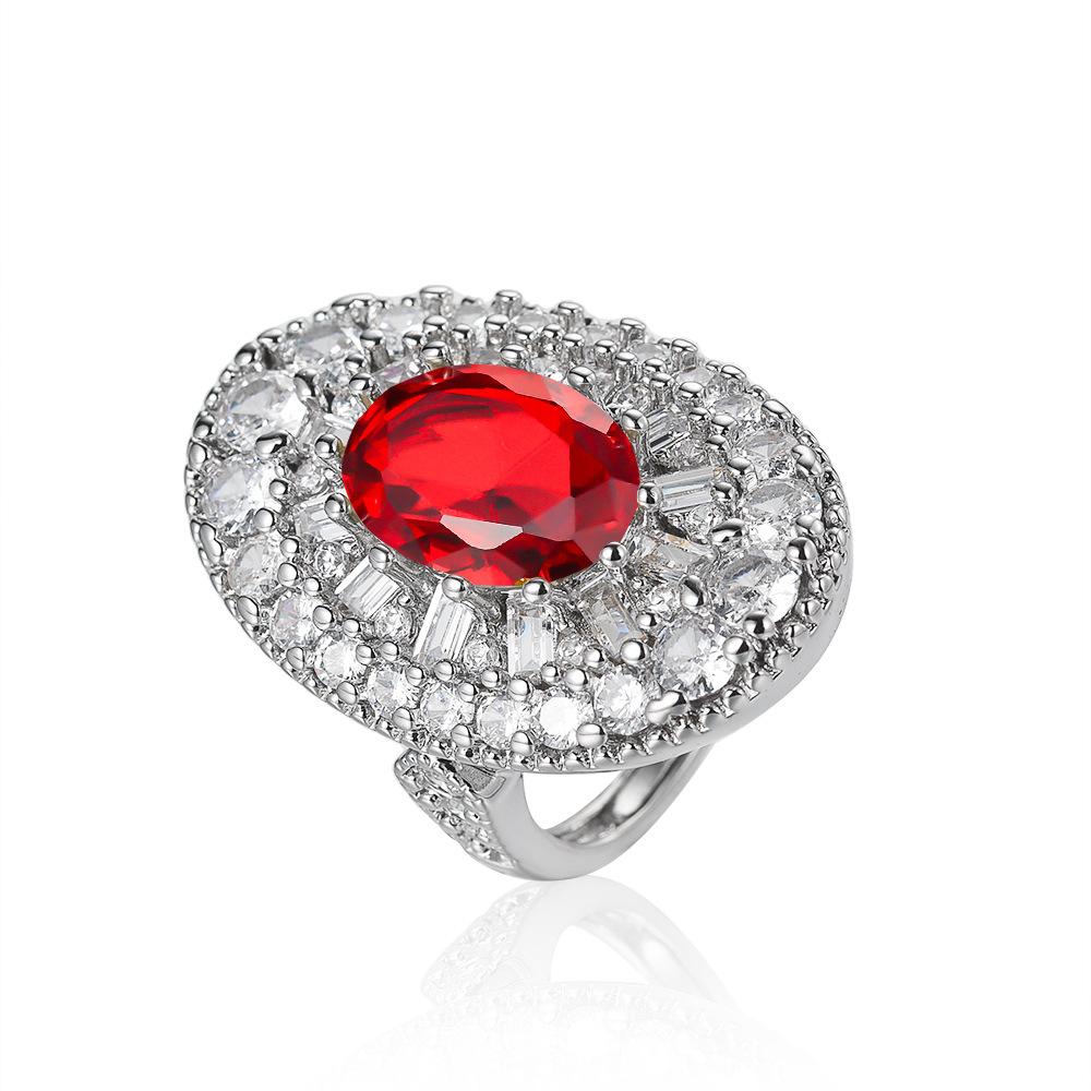 Новое роскошное цветное кольцо-сокровище в европейском и американском стиле, высококлассный преувеличенный набор колец для вечеринки