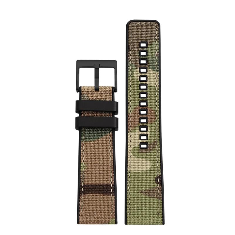 22mm 24mm For  Panerai Lumino PAM441 camouflage nylon silicone strap /111/616 Men s rubber-soled wristband 22mm