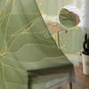 Gradient Watercolor Flower Sage Green Tulle Curtain For Living Room Bedroom Kitchen Decoration Window Voiles Tulle Curtain