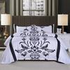 Adults Black Damask Duvet Cover Set King,Antique Victorian Baroque Bedding Set Gothic Vintage Floral Bohemian Exotic Quilt Cover