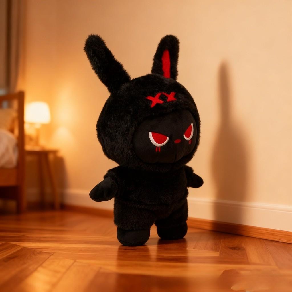 Plush Bunny Toy Halloween Easter Dark Style Soft Cushion For Kids And Adults