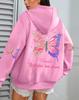 Farfalle Amore Floral Print Women's Autumn Fleece Hoodie
