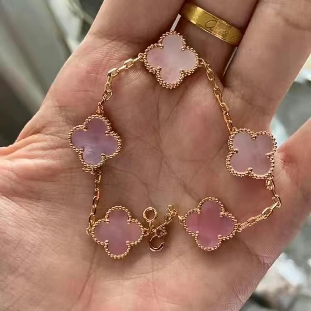 Four-leaf Clover Agate Bracelet - Minimalist Design Stylish and High-end Bangle