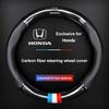 For Honda Car Steering Wheel Cover Breathable Anti Slip PU Leather Steering Cover for Honda Civic Accord CRV HRV Fit Jazz City J