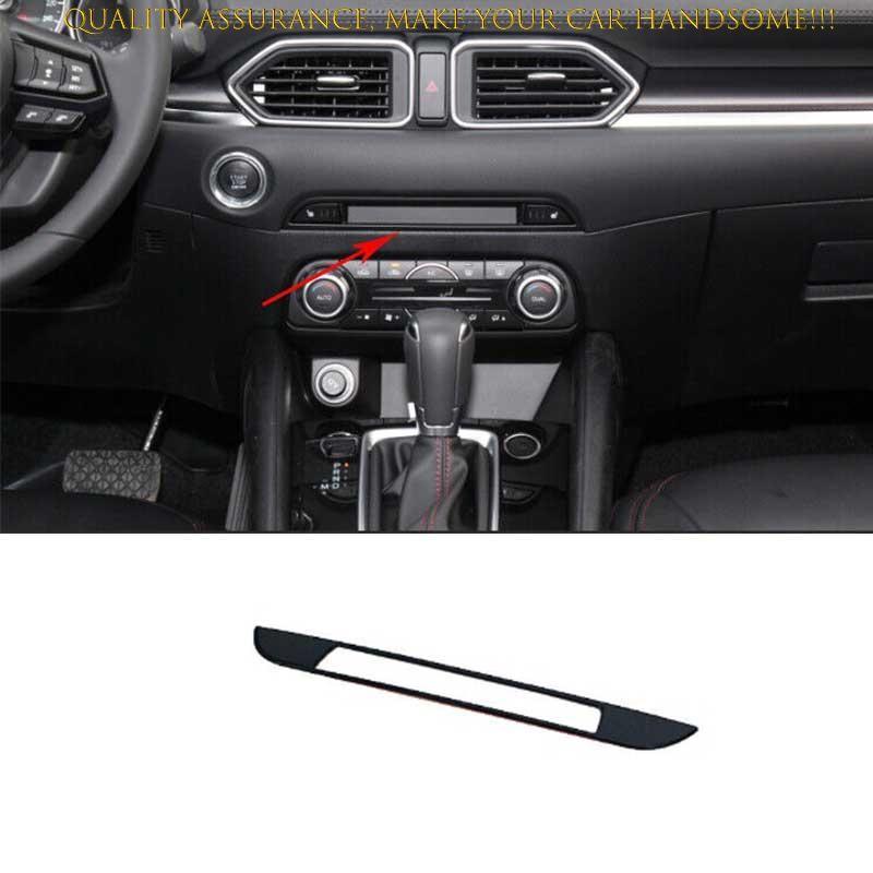 For Mazda CX-5 2017-2024 Black Titanium Center Console Dash CD AC Cover Trim 1PC