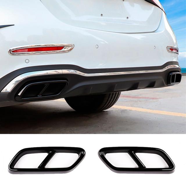 Car Tail Throat Exhaust Pipe Muffler Tip Cover Trim Sticker For Mercedes Benz C Class W206 2022+Auto Exterior