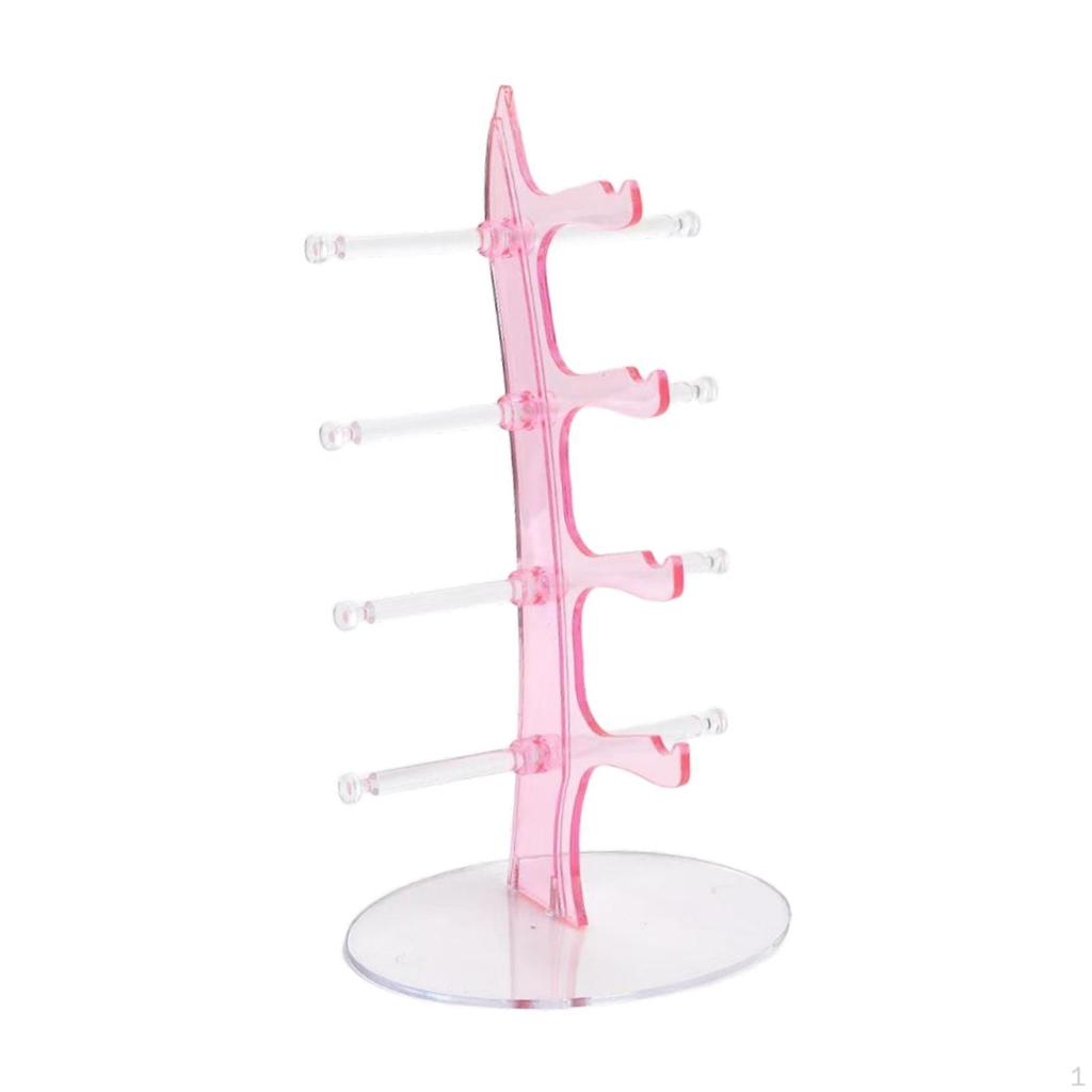 Eyeglass Holder, Display Stand, Stable Base, Lightweight, for 4 Pairs of Glasses,