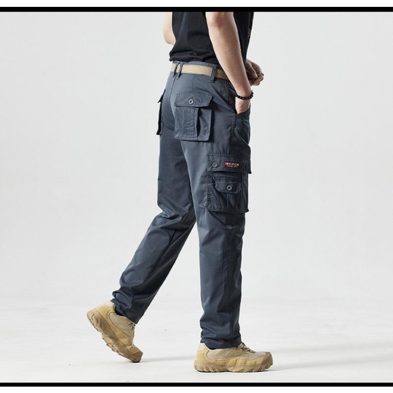 Men S Straight Leg Multi Pocket Casual Cargo Pants