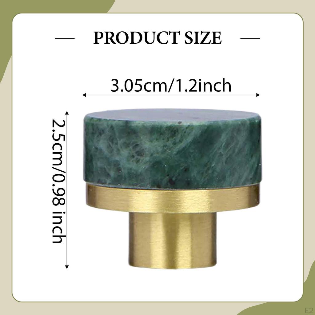 Brass And Marble Drawer Knob for Cabinet, Chest of Drawers, Wardrobe