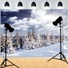 Winter Snow Scene Pine Tree Forest Background Christmas Party New Year Decor Children's Photography Photo Backdrops SO-10